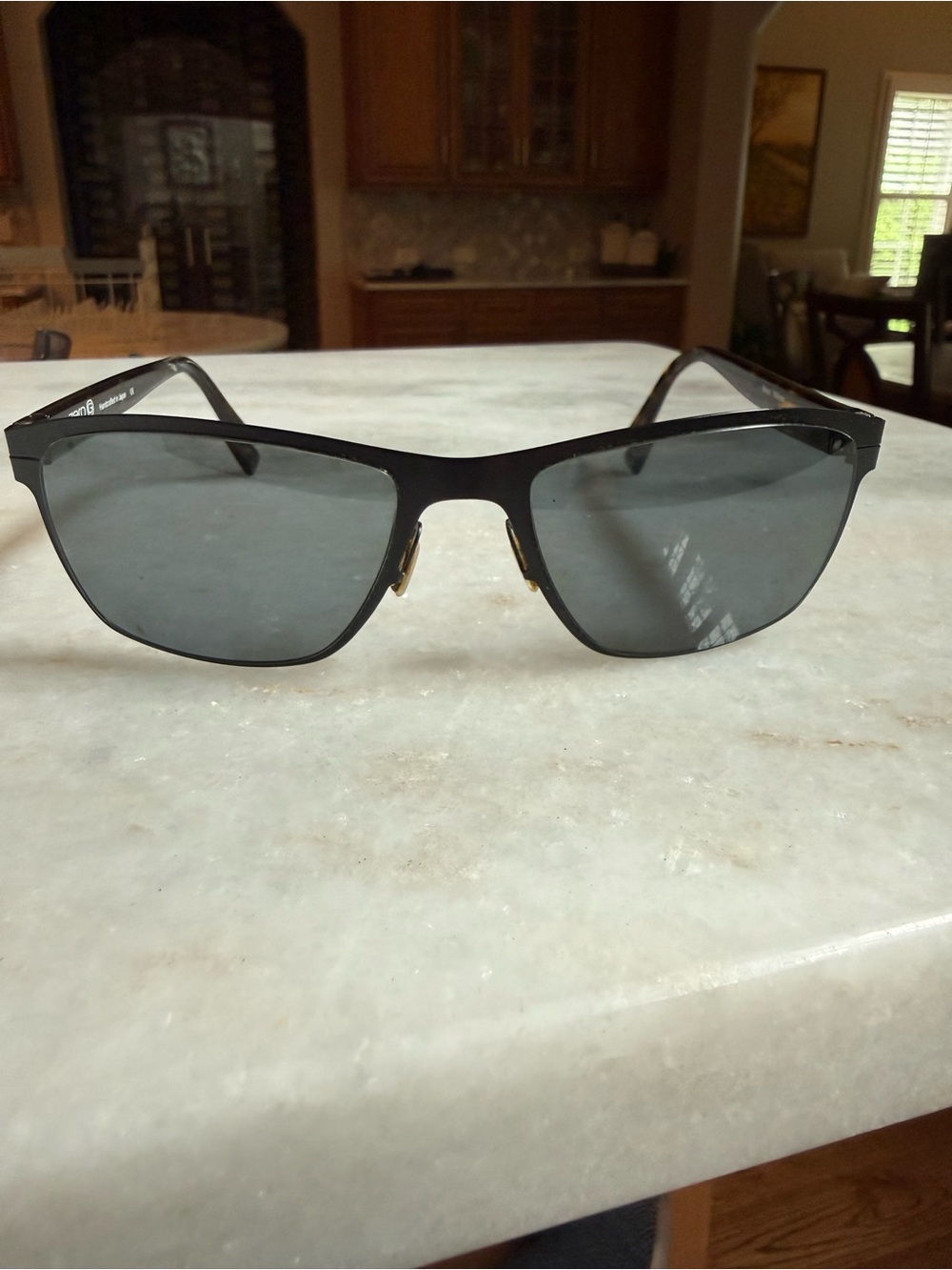 Men's Black Polarized Sunglasses - Classic Metal Frame